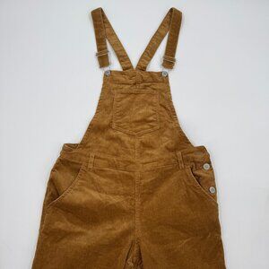 Love Tree Womens Corduroy Overalls Camel Brown Flare Leg Retro Boho Small